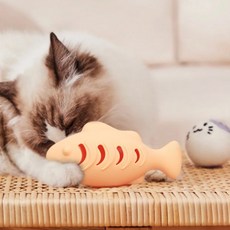 사냥놀이 말랑한 장난감 디스펜서 실리콘 간식 물고기 스크래쳐 고양이 모양