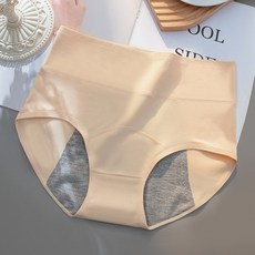 女性純棉防漏生理褲, 素雅膚【加寬防漏安心褲】,3XL【體重90-105公斤】, 素雅膚