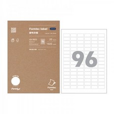 폼텍 라벨지 LQ-3622 96칸 분류 20매 (1개입)pjy6+8MeD