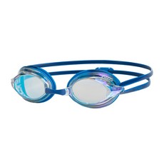 ZOGGS 可換鼻橋 競賽泳鏡 防霧 抗UV Racespex 適用青少成人, 藍-鍍鈦鏡面, 1個