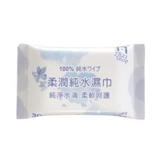 柔潤純水濕巾 純水濕巾 濕紙巾 90抽 嬰兒純水濕紙巾 紙巾 寶寶濕紙巾 嬰兒用品 洗臉巾 純水濕巾 無酒精, 1個, 柔潤純水濕巾30抽, 約278g