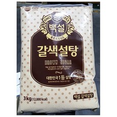 브라운슈가 황설탕 3키로 3킬로 황색설탕 백설 3kg, 1