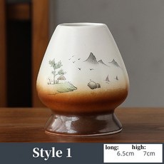 룸 차젠 세라믹 일본 차 다이닝 주방 말차 그릇 다도 거치대 거품기 스탠드, 1