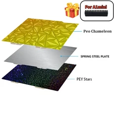 올스토어 184x184mm Bambu A1 미니 빌드 플레이트 H1H PEY 스무스 텍스처드 스프링 스틸 시트 Pei, 08 Chameleon-Starry, 01 For A1 Mini