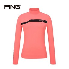 핑 여성 기모 배색 하이넥 긴팔 이너 티셔츠_328387381