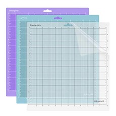 REALIKE 30.5cmx30.5cm 커팅 매트 Cric REALIKE 12x12 Cutting Mat Compatible with Cricut Maker 3/Maker 4/M, Variety, 1개, N/A