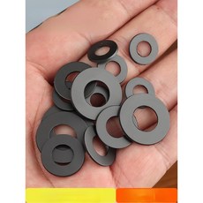 M2 M20 나사용 검정색 플라스틱 나일론 플랫 와셔 평면 스페이서 절연 가스켓, M8x16x1.5mm 50pcs