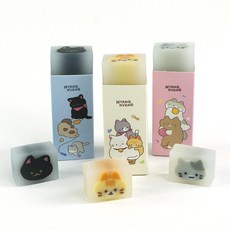 핑크풋 500 냥냥 센터 지우개, 랜덤, 1개