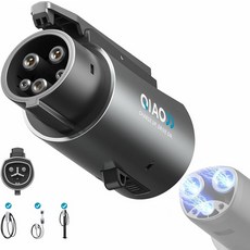 QIAO)) Tesla를 J1772 어댑터로 업그레이드하고 Max 80A / 250V NACS를 충전기로 업그레이드했으며 가정/목적지 충전기의 극한 날씨 보호 및 낙하 방지, For Tesla to J1772 Adapter