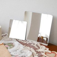 깨지지않는 거울 욕실거울 부착식 미러 아크릴거울, 10X10cm