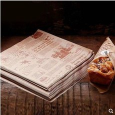 기름 흡수지 테이크아웃 포장 햄버거 포장지 감자튀김, 1개, 레더브라운 잉글리시 15x15 (100장)