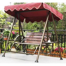 야외그네 커버 캐노피 테라스 가림막 가구 정원 카페, 150x120 커피색 방수천