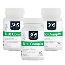 365 홀푸드마켓 비타민 B50 캡슐 90정, 3개