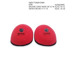 바이크 오토바이 폼 에어 필터 클리너 스폰지 KTM 125 150 250 300 350 SX XC-W EXC HUSQVARN FC TC FE TE, 01 77206015000 (2pcs)