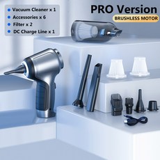 무선 자동차 진공 청소기 강력한 흡입 휴대용 자동 듀얼 사용 미니 가전 제품, Updated 2hapa