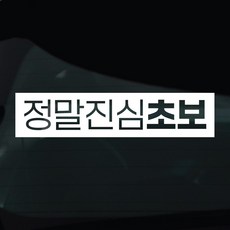 디자인황소 초보운전 스티커 차량스티커 차량 자동차 데칼 시트지, 1개, 10 정말진심초보