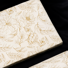 포포샵 고급 프리미엄 종이 선물 포장지, 30개, 골드 플라워