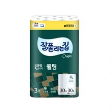 잘풀리는집 미래생활 퀼팅 3겹 화장지 30m 30롤 대용량휴지 엠보싱휴지 도톰한휴지, 1개, 1개