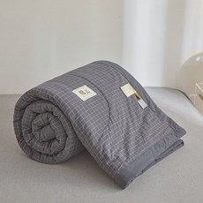 Pogeuni 워싱 면 사계절 차렵이불 부드러운 솜 먼지 안 나는 충전물 양겹 이불