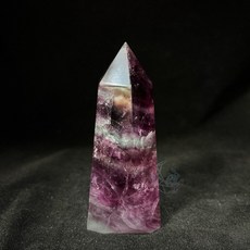 螢石柱，山形千層，雲霧感，帶彩虹光，紫螢石，綠螢石，透明螢石, 1個