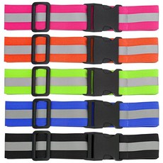 반사 벨트 또는 새시 5개 야간 달리기용 PT 조명 안전 가시성 조절 가능한 경량 조끼 허리 글로우 스트랩 사이클링 걷기용 핏 여성 남성 어린이 (블랙 블루 핑크 그, 반사 벨트 또는 새시 5개, 야간 달리기용 PT 조명,