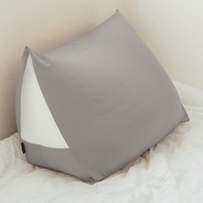 LINU 리누 트리백 침대 등받이 쿠션, 그레이, 1개