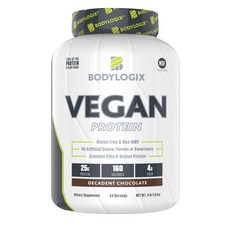 BODYLOGIX 素食蛋白, 頹廢巧克力, 1個, 1.8 公斤
