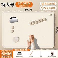 無品牌 抗菌加厚硅膠揉麪墊 食品級無味70*50CM, 1個, 母嬰級硅膠 0異味0掉色 不鏽鋼刀面杖綁,特厚防水邊 60*40CM 特重約520