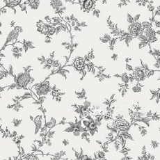 꽃무늬 벽지 수입 유럽풍 거실 시트지 빈티지 엔틱, 다크브라운