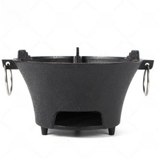 주철 숯불 그릴 야외 캠핑 여행 용품 풀세트 요리 BBQ 히터 휴대용 화덕 무상표, 20cm 카본 스토브