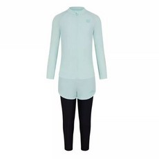 [브랜드정품]아레나 여아동 레저 래쉬가드 세트 수영복(A4BG1GS02MNT) 강습수영복 휴가수영복