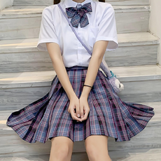 Hot Sweet JK制服日系校服紫羅蘭色短袖套裝S碼