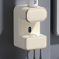 제나디자인 자동 칫솔살균기 치약짜개 욕실홀더 튜브짜개.자동치약짜개