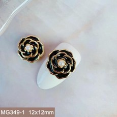 브 하트 꽃 크리스마스 트리 네일 아트 지르콘 진주 크리스탈 금속 매니큐어 손톱 액세서리 장식 매력 용품 10 개