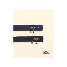 퀼트스타 YKK 슬림코일지퍼 베이직 50cm, 1개, 네이비