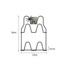 壁掛式拖鞋架/鞋架/毛巾架 - 免釘免鑽浴室收納架，多功能壁掛節省空間, 黑色二層, 1個