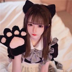 욕실 매트 플러시 흡수성 고양이 발 모양 미끄럼방지