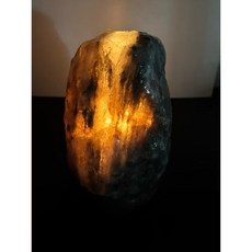 藍鹽燈 5.0kg 深層礦 潑墨山水畫 金黃色燈光 招財 能量之王, 搭配加粗可微調自動斷電保險絲電線