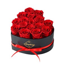 Shangshung 永生花 心形16朵紅花