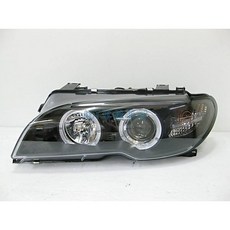 ADT.車材.車材 BMW E46 2門 03-05 小改款 雙光圈魚眼黑底大燈組，提升夜間照明，改裝首選, 1個