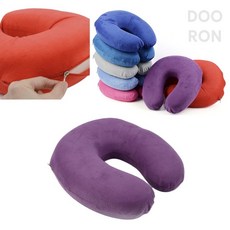 두론샵 목베개 메모리폼 극세사 컬러랜덤 사무실 넥필로우 쿠션