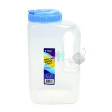 2.5L 보성 플라스틱 사각손잡이 물병 업소물통 냉장고, 1개