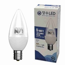 투명 LED 촛대구 E17주광색 고추 캔들전구 작은전구, 본상품