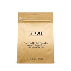 Pure Original Ingredients Ginkgo Biloba 파우더 (226.8g(8온스) Always Pure 필러 또는 첨가제 없음 실험실 인증, 1개, 226.8g