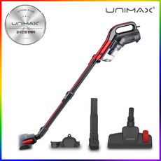 유니맥스 에어홀 2in1 멀티 진공청소기, UVC-1674R, 레드