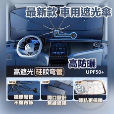 ULife生活選品 汽車遮陽傘 汽車隔熱傘 前檔遮陽簾 汽車防曬遮光板, 藍色, 1個