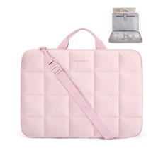 BAGSMART 지퍼 노트북 파우치 가방 크로스백, 269핑크