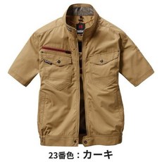 【Work house】BURTLE TC防風耐磨空調服 短袖 AC7146, 1個, 卡其★23（不含電池/風扇,4L