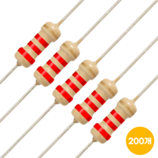 저항 2.2K옴 1/4W 5% (200개), 1개