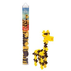 PLUS 3D 동물 피규어 빌딩 블록 세트 70개의 미니 인터로킹 퍼즐 피스 재미있는 스템 장난감 - 라이온 메이커 튜브 226656, 기린 메이커 튜브